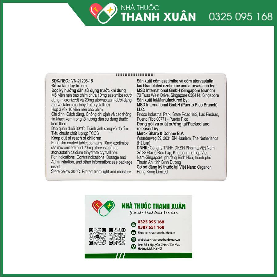 Atozet 10mg/20mg phòng ngừa các bệnh tim mạch